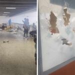 Indígenas generan destrozos en el edificio de la alcaldía de Medellín