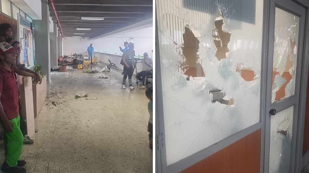 Indígenas generan destrozos en el edificio de la alcaldía de Medellín