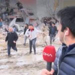 terremoto de Turquía- siria - replica sorprende a periodista en vivo