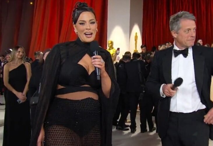 Hugh Grant, cortante con Ashley Graham en los Oscars 2023