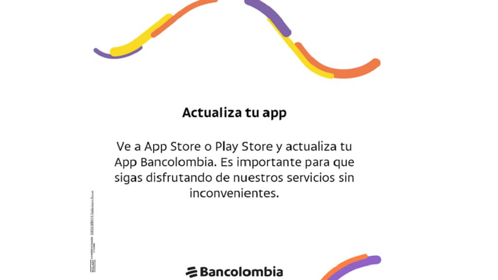 Importante aviso de Bancolombia: actualiza la app Personas lo más pronto posible