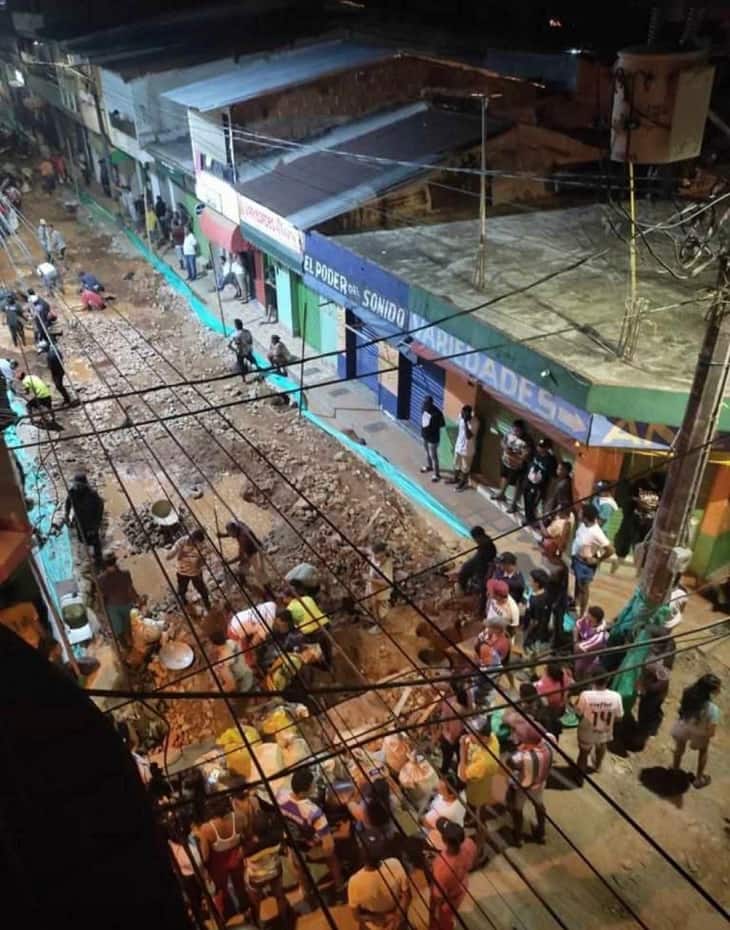 En Zaragoza, Antioquia, se regó el rumor de un supuesto hallazgo de oro en una calle