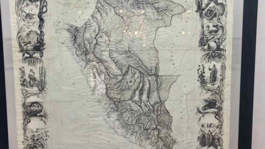 Restaurado en Perú un mapa del país de 1862 con sus territorios perdidos