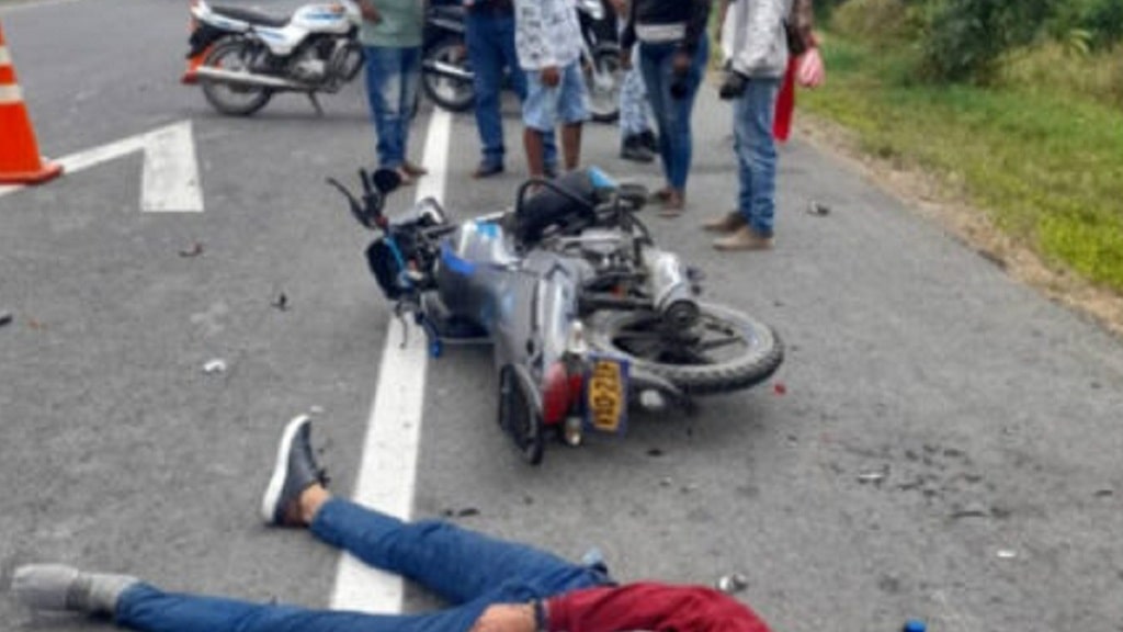Accidente fatal de un joven estudiante universitario en la vía de Lorica hacia Cereté- córdoba