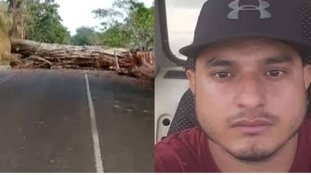 Motociclista muere al chocar contra árbol derribado en el paro minero