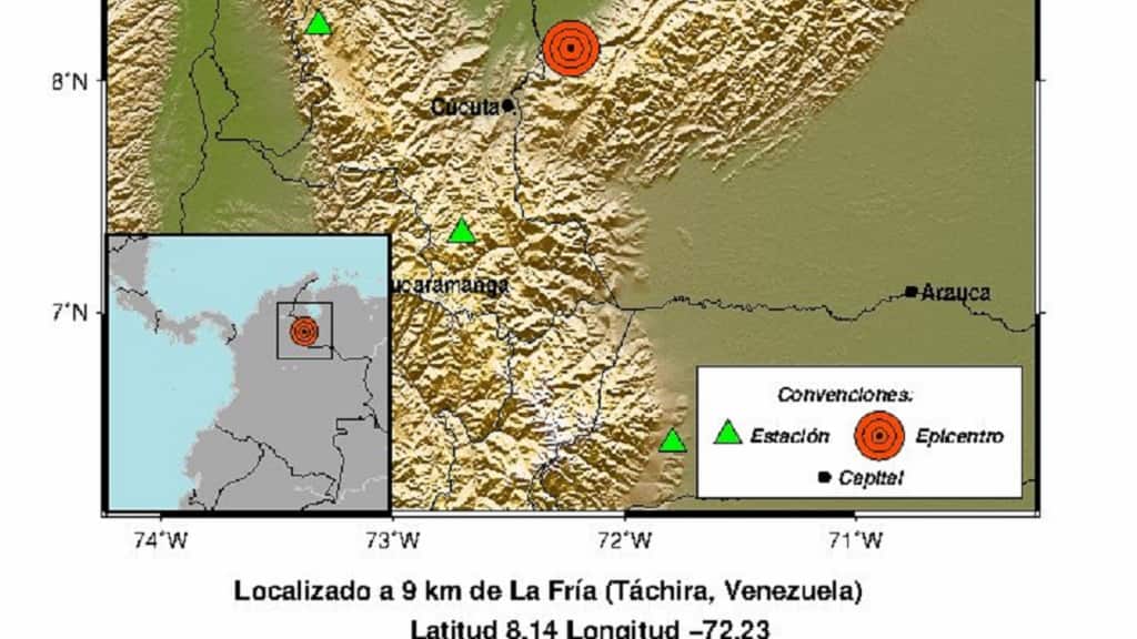 Temblor con epicentro en Venezuela se sintió en varias ciudades colombianas - tuvo epicentro en Táchira