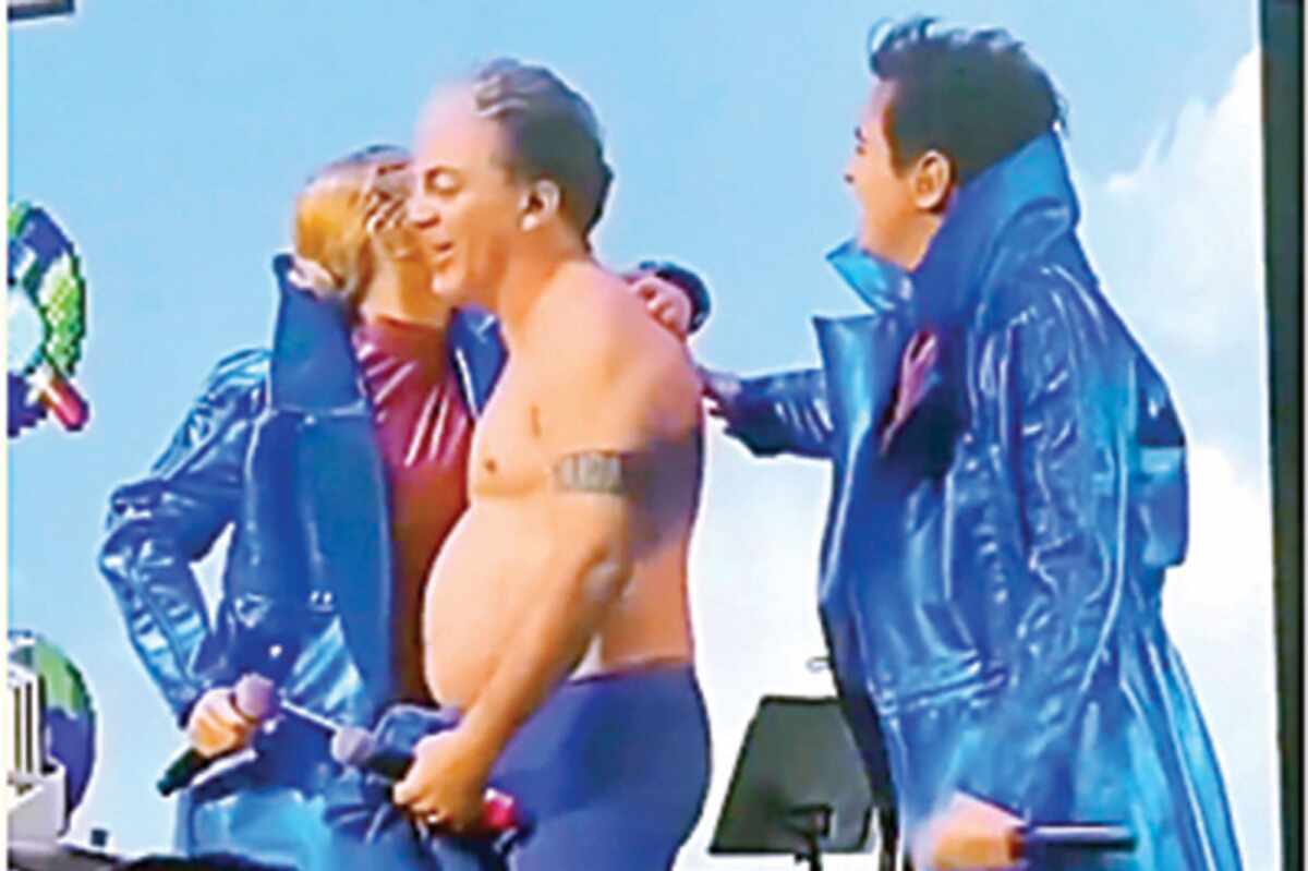 El inolvidable show de Miranda! con la sorpresa de la aparición en ropa interior de Cristian Castro