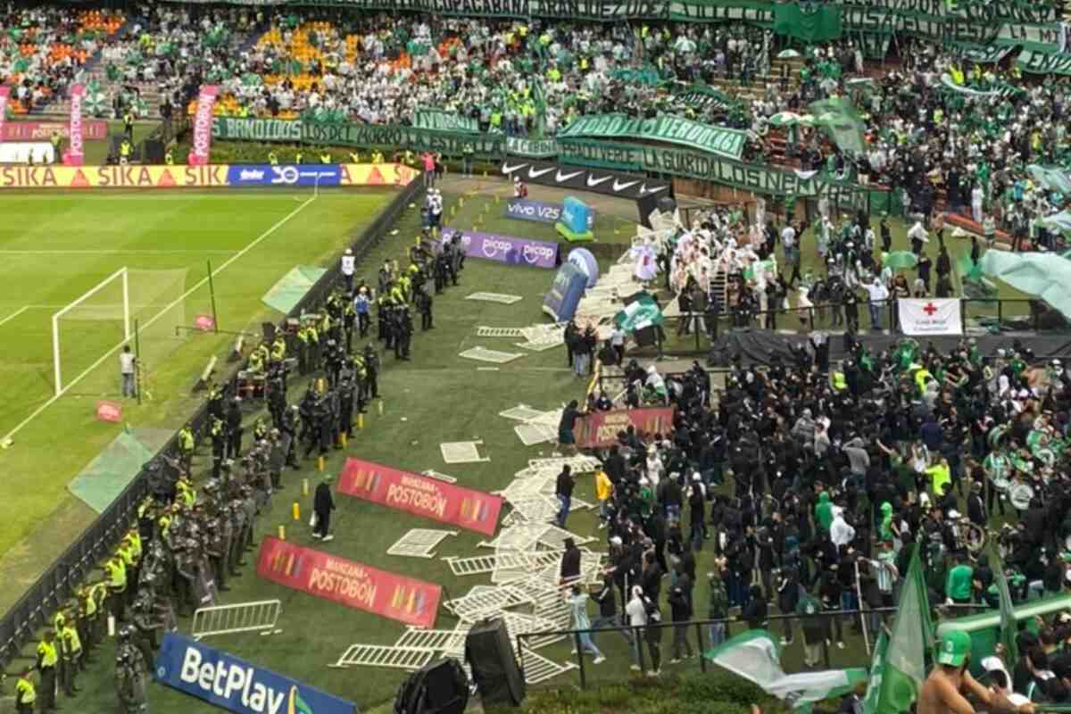 Desmanes de hinchas de Nacional en el estadio Atanasio dejan más de 80 heridos
