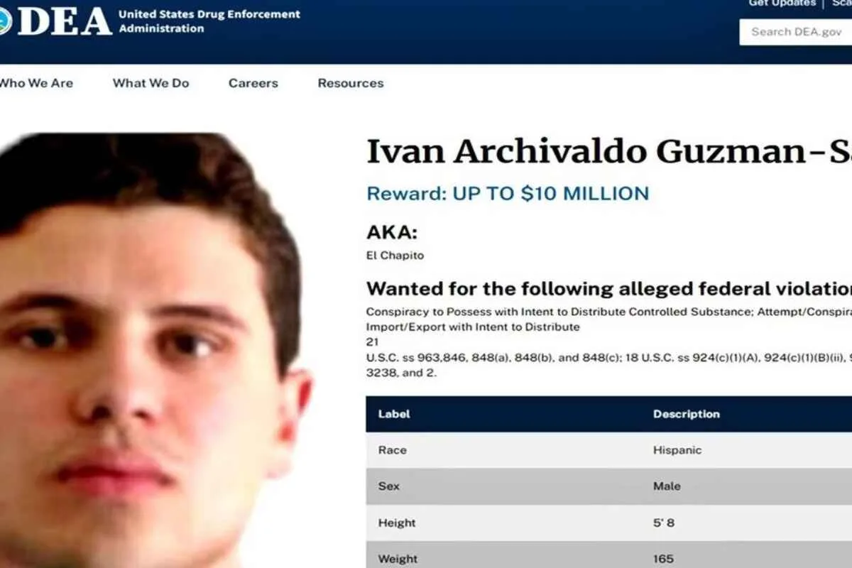 Iván Archivaldo Guzmán, el sanguinario líder de ‘Los Chapitos’, en la lista de narcotraficantes más buscados de la DEA