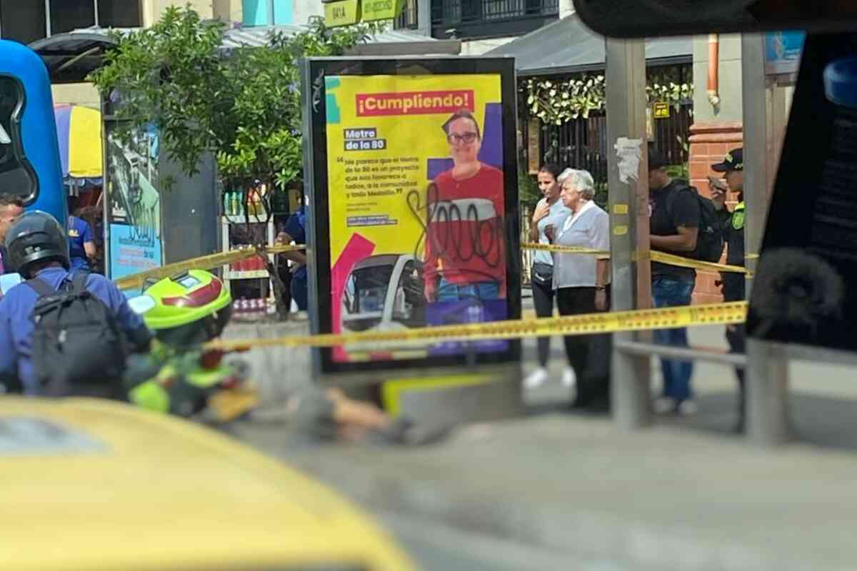 muerte de un habitante de calle en plena avenida Oriental de Medellín