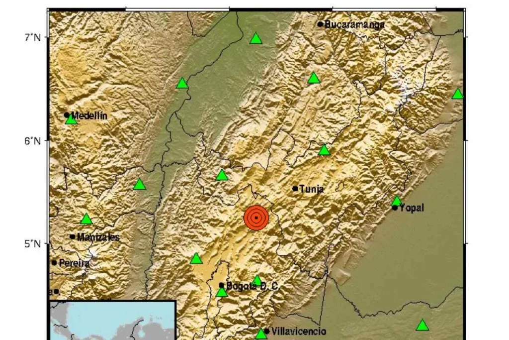 Nuevo temblor de magnitud 3.6 sacude a Colombia en Cucunubá, Cundinamarca