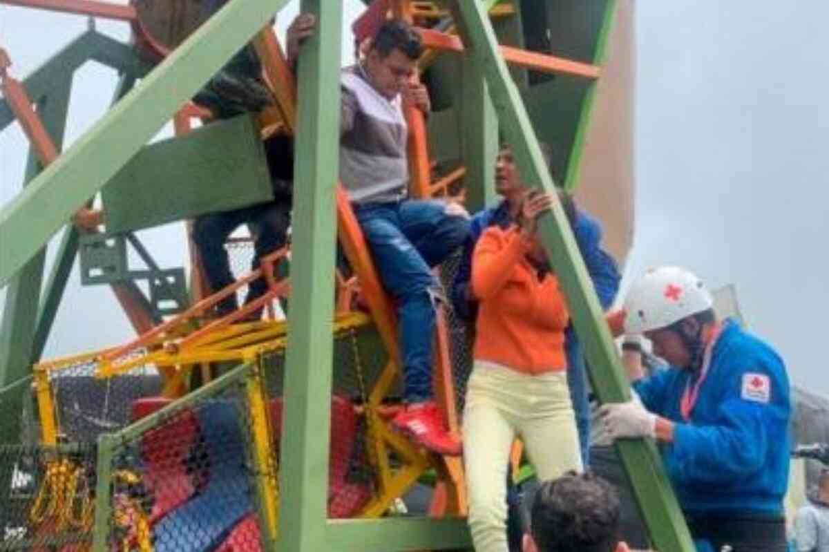 Falla en atracción mecánica de parque de diversiones en Bojacá deja 2 heridos