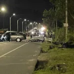 Dos muertos y tres heridos tras choque de motos y carro en la vía aeropuerto-Guarne