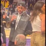 Video de Kendall Jenner ignorando a Bad Bunny en el juego de Los Lakers- lo deja con la palabra en la boca