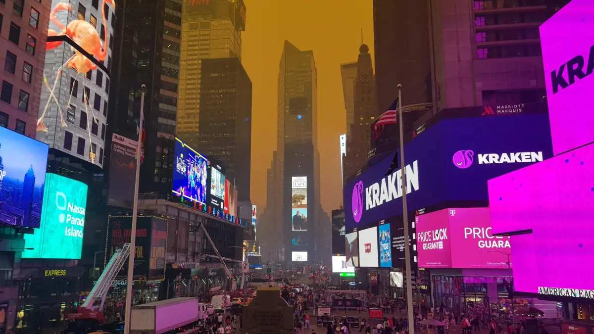 Nueva York deja estampas apocalípticas por la contaminación de incendios forestales en Canadá 1