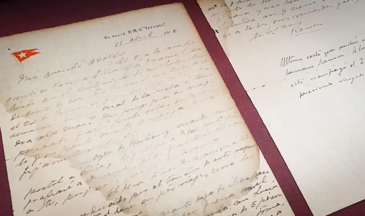 Subastan en Montevideo una carta enviada desde el Titanic por un pasajero uruguayo 1