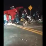 Así fue el grave accidente de un bus en La Chorquina, en Santa Fe de Antioquia