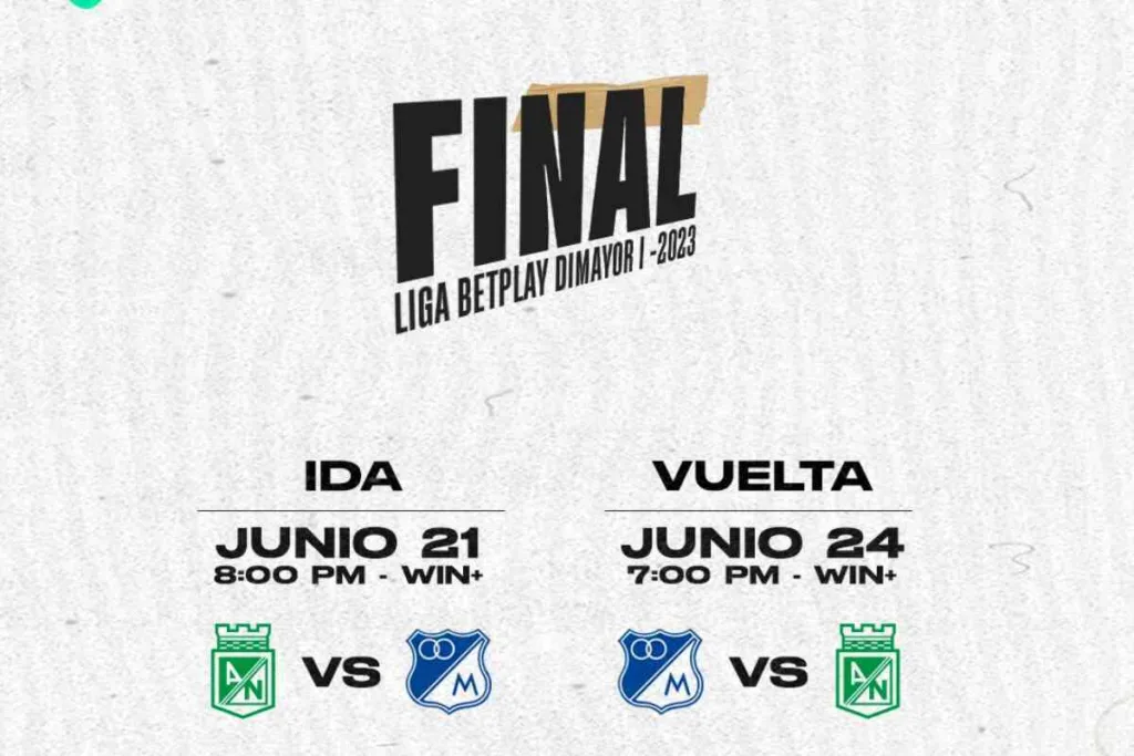 ¡Fecha definitiva! Atlético Nacional y Millonarios se enfrentan por el título el 21 y 24 de junio
