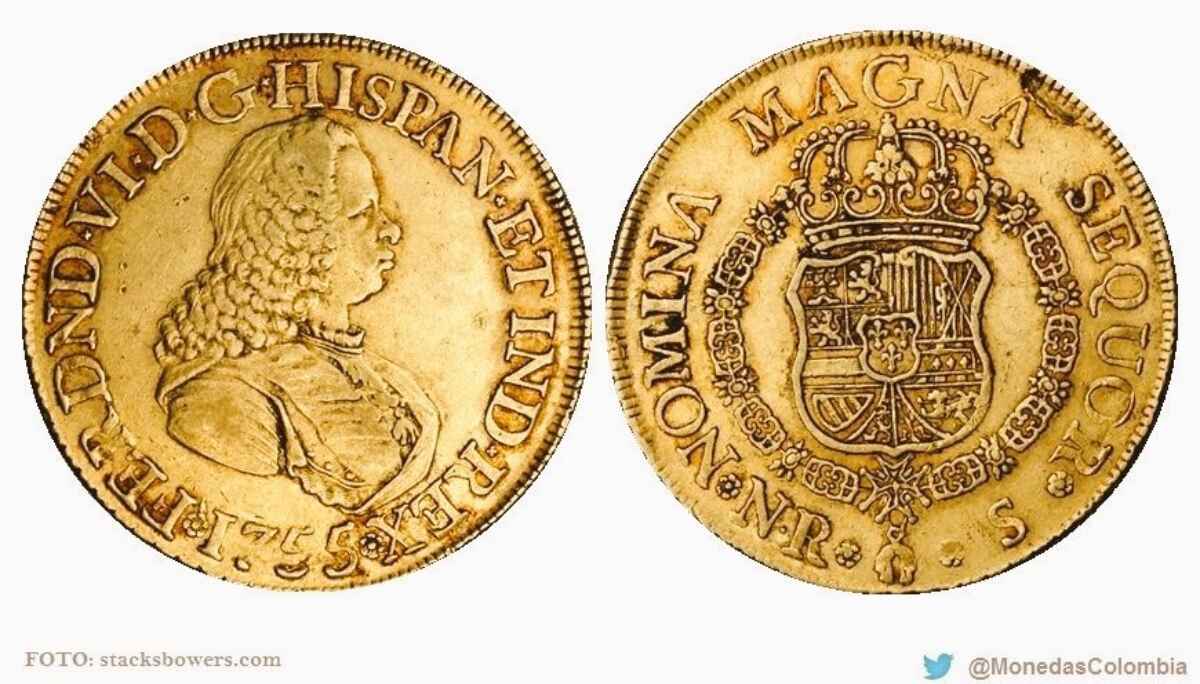 La moneda más cara de Colombia: '8 escudos', una joya de oro puro y de historia