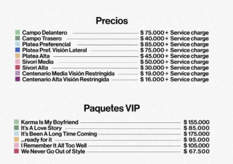 Taylor Swift en Argentina: precios, fechas y puntos de venta de las entradas