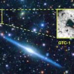 Detectan distorsiones en el brillo de una galaxia por la gravedad de otra desconocida