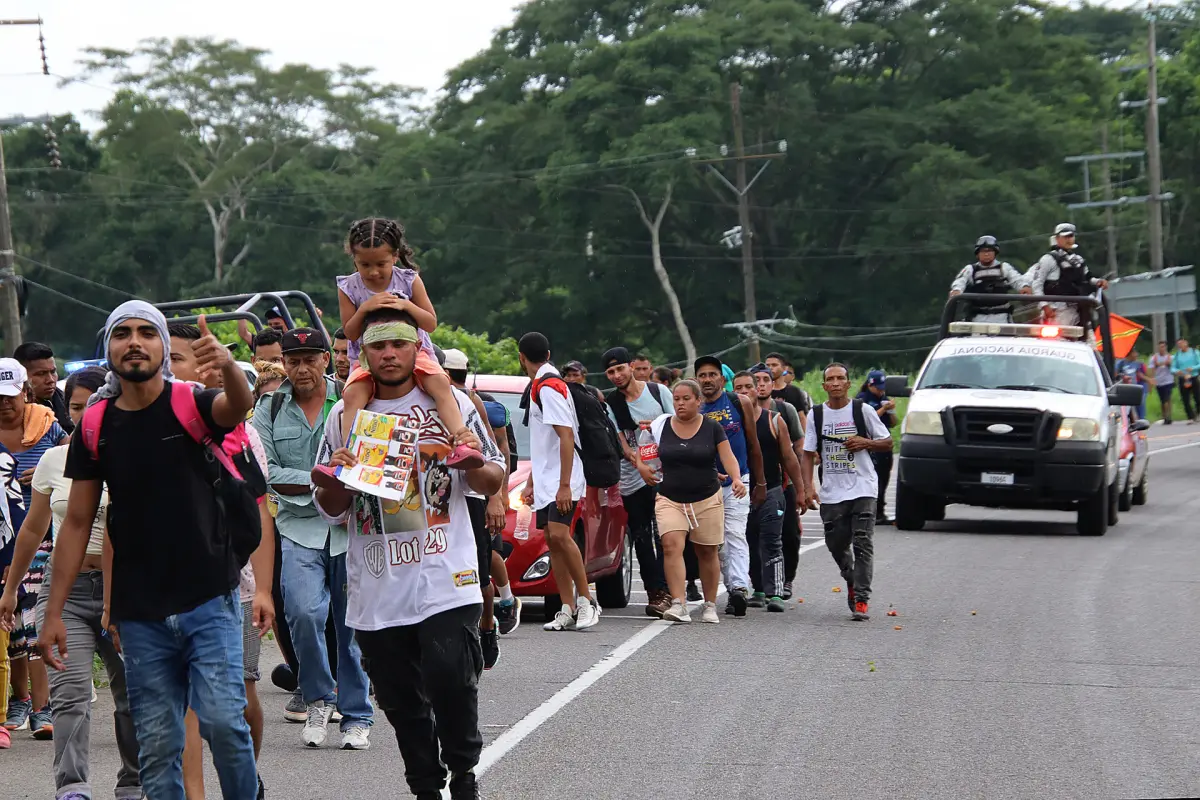 repatriacion- Sale la primera caravana migrante de venezolanos desde el sur de México hacia EE.UU.