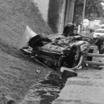 Conductor muere al caer su carro desde un puente en la vía al aeropuerto de Cali