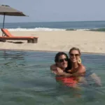 Simón Brand y Catalina Maya, muy junticos en una piscina-qué dice claudia Bahamón