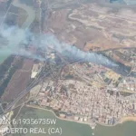 La AP-4 vuelve a estar operativa tras el fuego en el pinar de Puerto Real