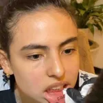 La actriz de Tía Alison- Michell Orozco se tatúa el nombre de su esposo en los labios y les responde a sus detractores