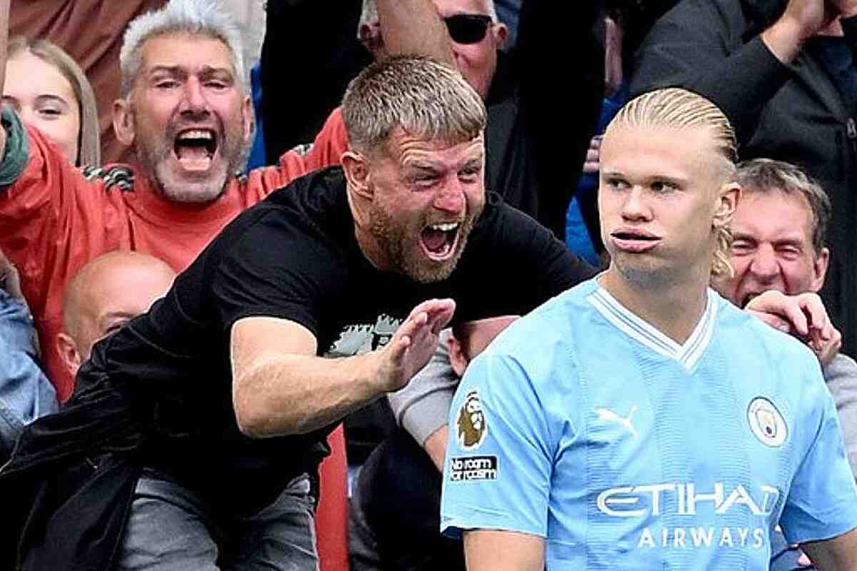 El espontáneo que besó a Haaland es el ex campeón mundial de boxeo y seguidor del City, Terry Flanagan