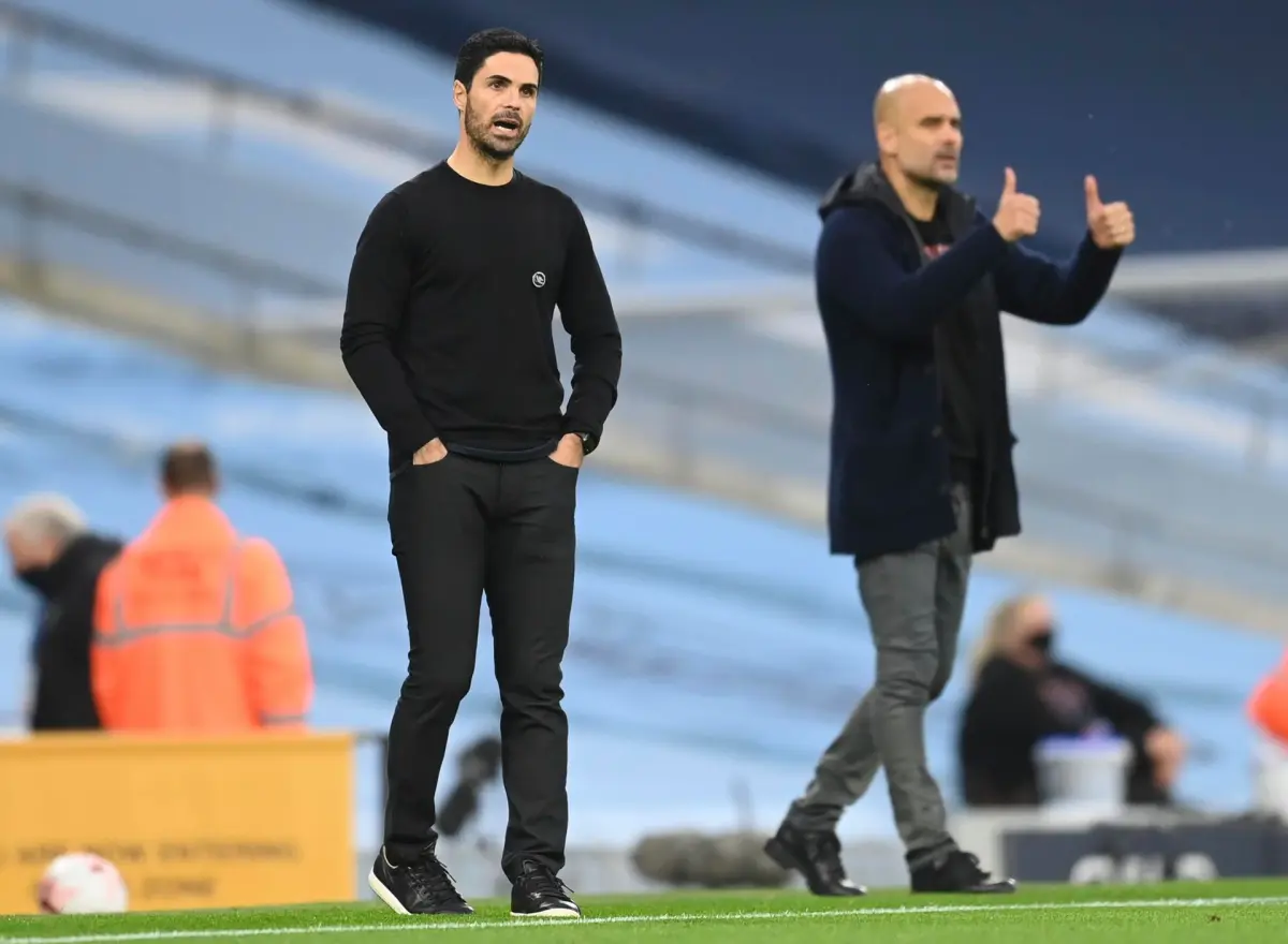 Guardiola y Arteta, candidatos a mejor entrenador del mes