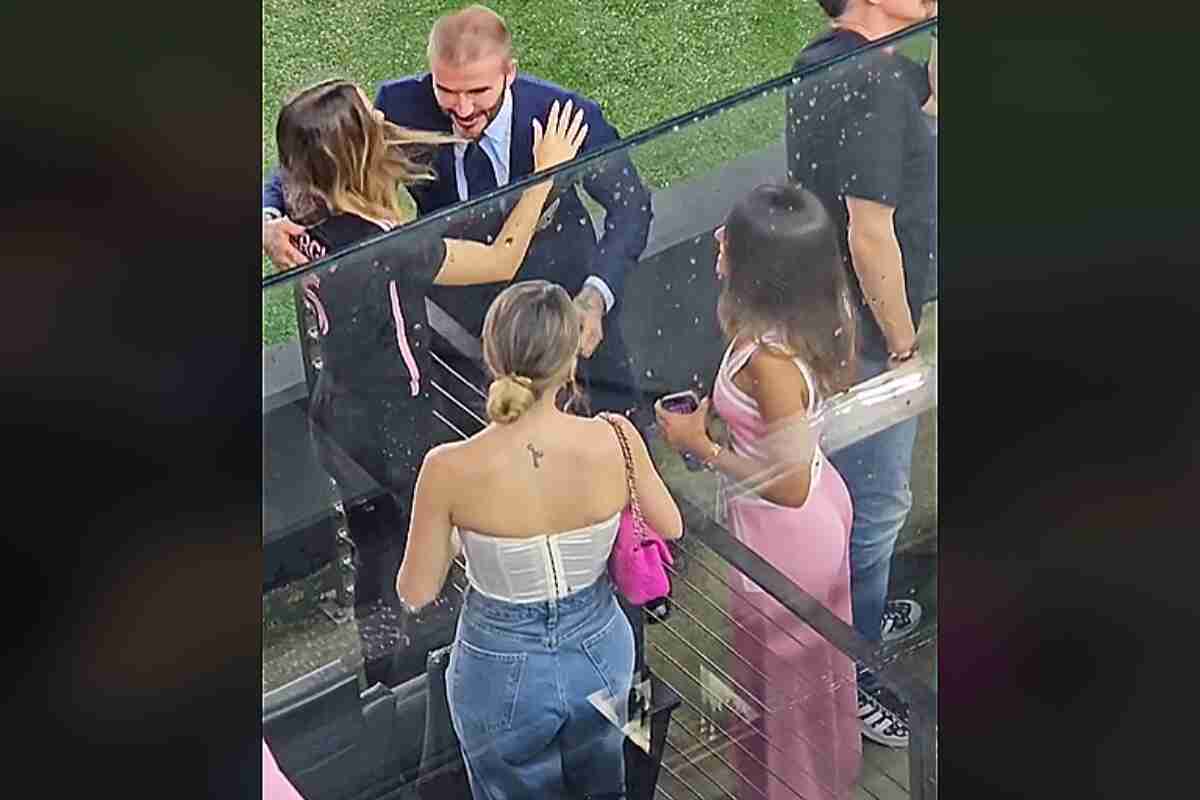 Antonela Roccuzzo sorprende con su mirada cómplice a David Beckham en un inédito video