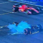 Lance Stroll sufre un aparatoso accidente en la última curva de Singapur