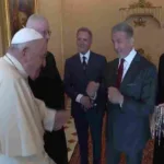El Papa Francisco recibe a Sylvester Stallone y le dice: "Hemos crecido viendo sus películas"