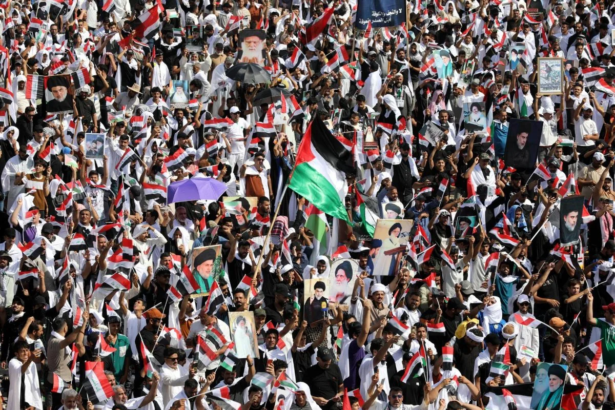Cientos de miles de iraquíes se manifiestan en Bagdad en solidaridad con Gaza