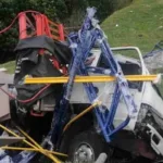 Camionero fallece al salirse de la vía y precipitarse al abismo en el Alto de la Línea