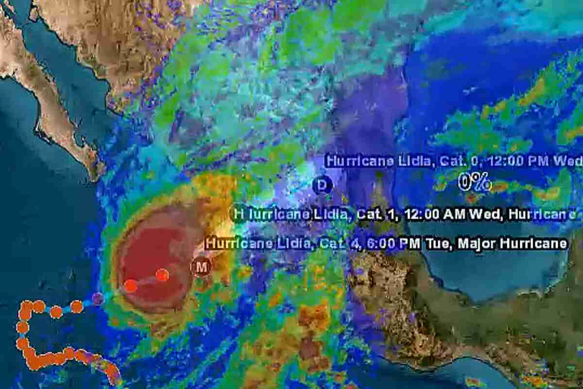 México en alerta por el huracán Lidia: un ciclón de categoría 4 que tocará tierra este martes