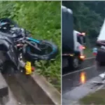 Un motociclista fallece tras chocar con una tractomula que se salió de la vía en la ruta Medellín-La Pintada