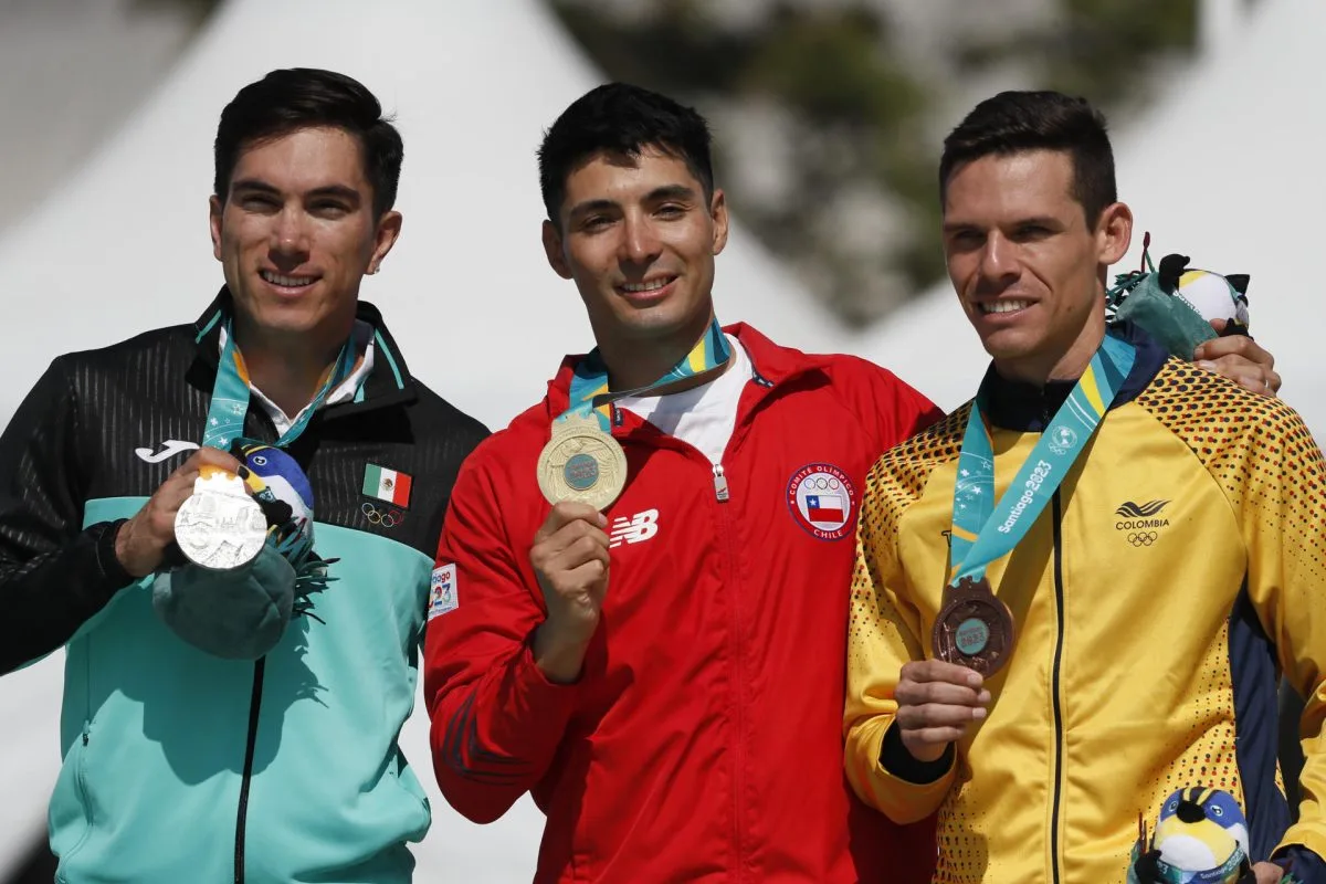 Chile, México y Colombia suben al podio de los 200 metros meta contra meta masculino