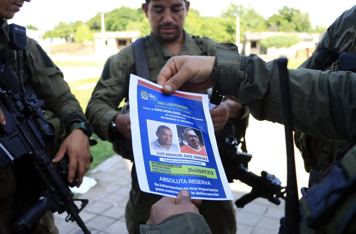 El Gobierno colombiano repliega sus tropas para facilitar la liberación del padre de Luis Díaz
