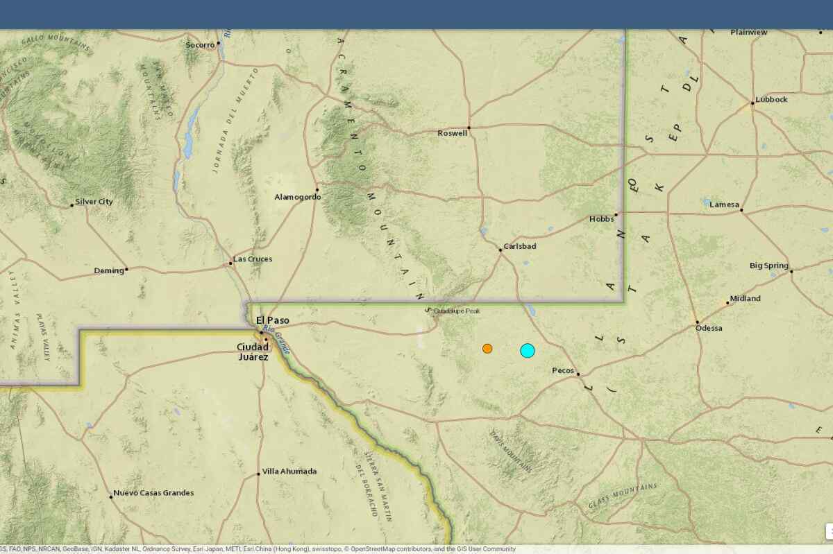 Sismo de magnitud 5,3 sacude el oeste de Texas y se siente en Nuevo México