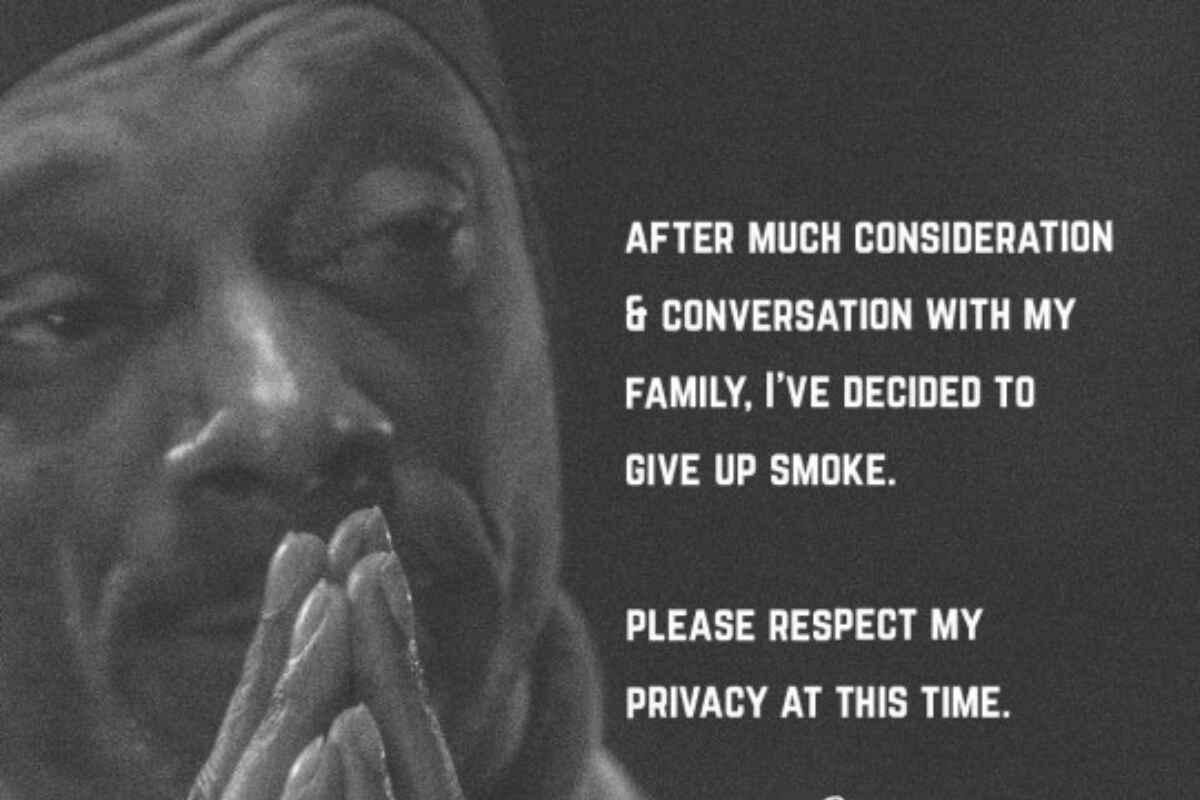 El rapero Snoop Dogg anuncia que abandona el consumo de cannabis para siempre
