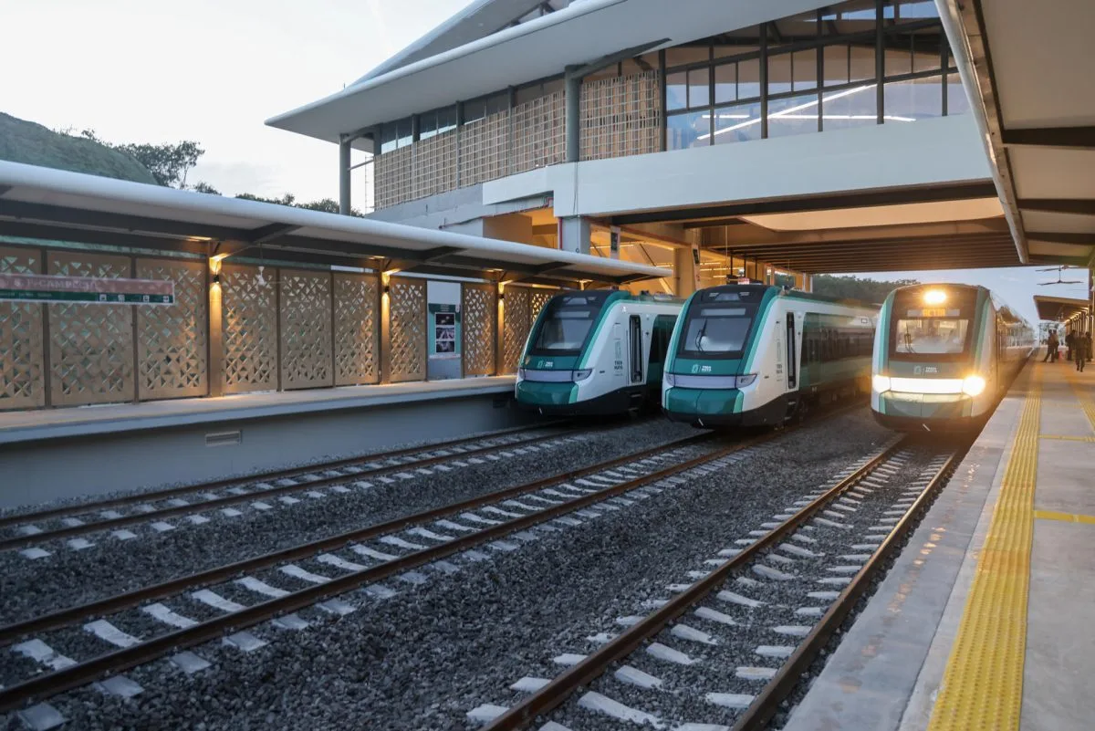 Viaje inaugural del Tren Maya concluye tras más de dos horas de viaje por el sur de México