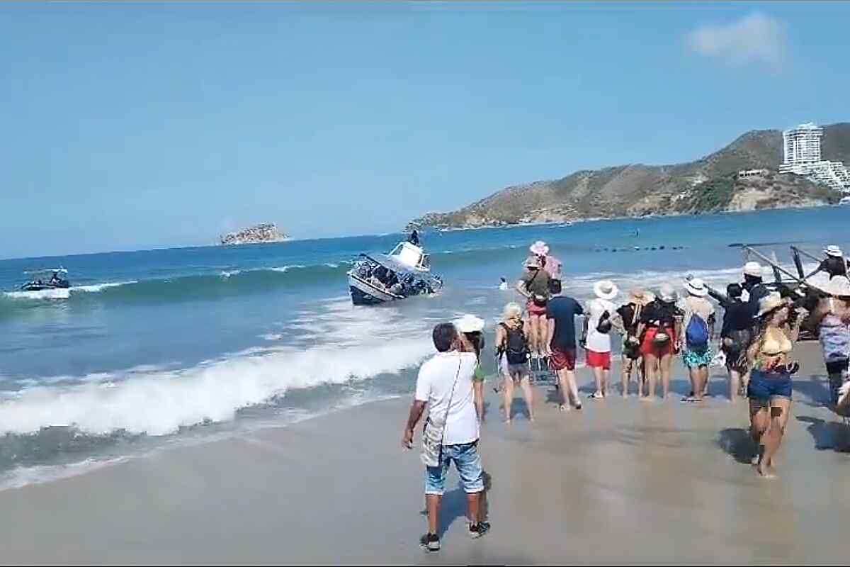 Una lancha con 15 turistas se volcó en El Rodadero: Así fue el accidente que pudo terminar en tragedia en Santa Marta
