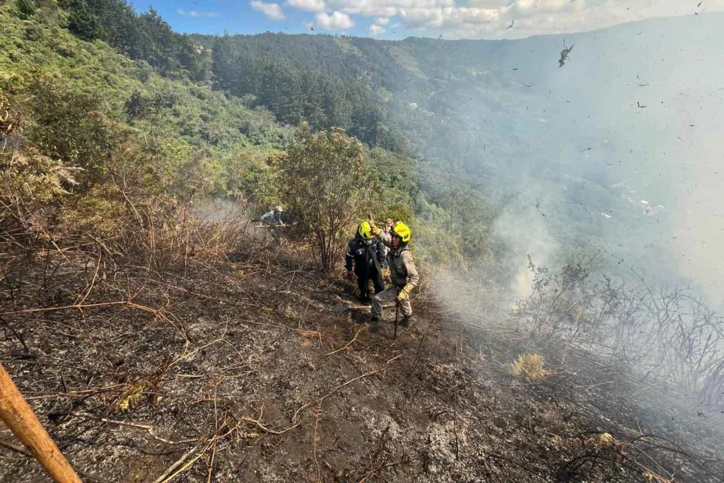 Emergencia en el corregimiento de Santa Elena por voraz incendio forestal