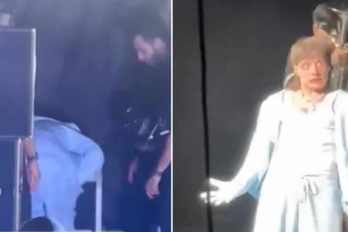 Polémica por video de Peso Pluma que lo muestra, al parecer, drogándose en pleno concierto