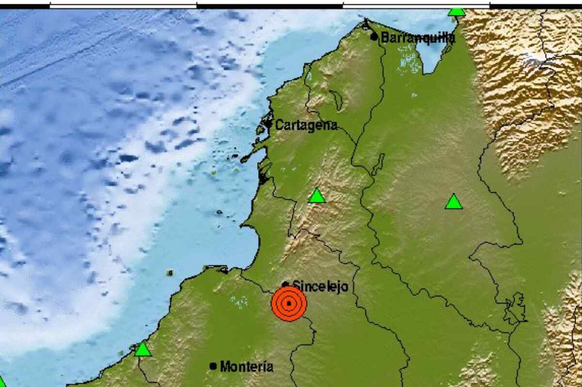 *Sismo de magnitud 4.3 se registra en Sucre y se percibe también en Córdoba
