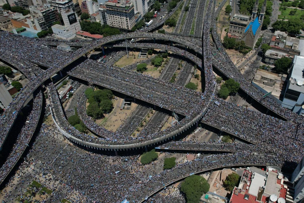 No es una protesta contra Milei en Argentina, sino los festejos por el Mundial de 2022