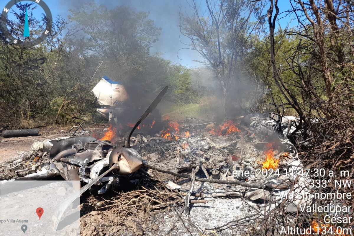 Tragedia aérea en Valledupar: una avioneta ambulancia se estrella con 4 personas a bordo